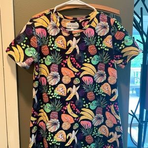 Rachel Antonoff Sammy Midi Turti Frutti fruit T-shirt stretch dress